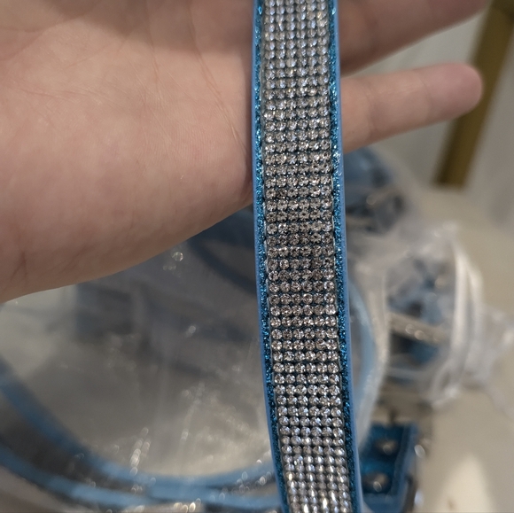 Blue Holiday Crystal Pet Collar - Picture 6 of 7